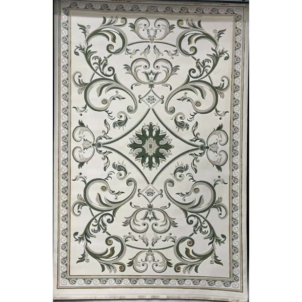 Turkish Safir Rug SRC28A cream green Size 250*350
