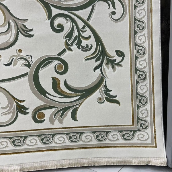 Turkish Safir Rug SRC28A cream green Size 250*350