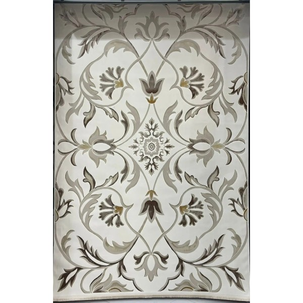 Turkish Safir Rug SRC32C cream beige Size 100x300