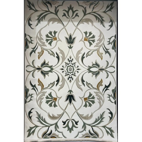 Turkish Safir Rug SRC32C cream green Size 50*80