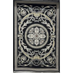 سجاد سفير تركي SRC03A اسود مولتي مقاس 100*300