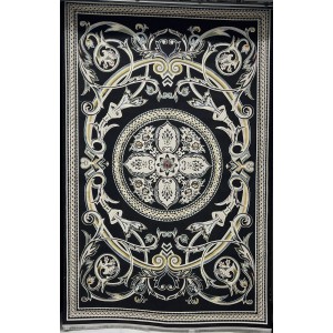 Turkish Safir Rug SRC03A Black Multi-Size 250*350