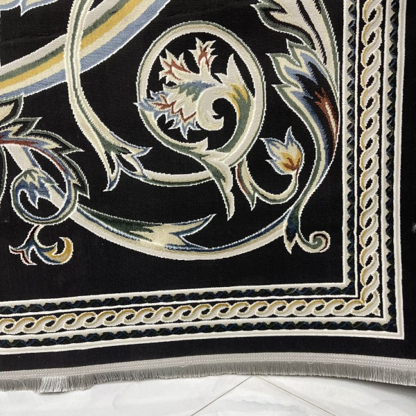 Turkish Safir Rug SRC03A Black Multi-Size 250*350