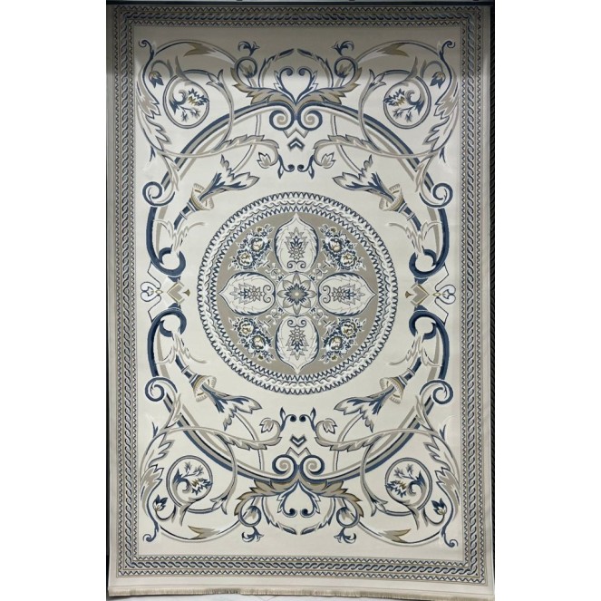 Turkish Safir Rug SRC03A cream blue-Size 50*80