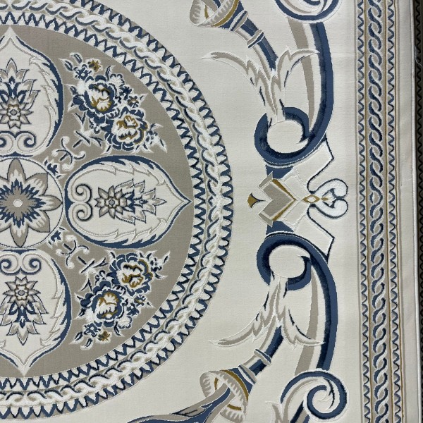 Turkish Safir Rug SRC03A cream blue-Size 100x200