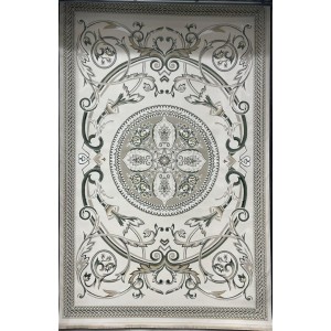 Turkish Safir Rug SRC03A cream green-Size 80*150