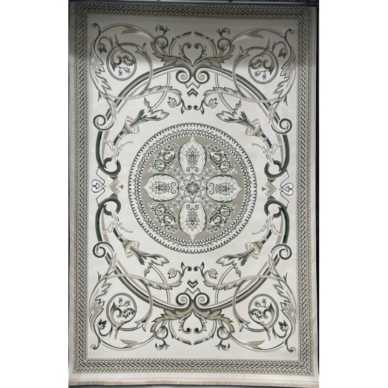 سجاد سفير تركي SRC03A كريم اخضر مقاس 80*150