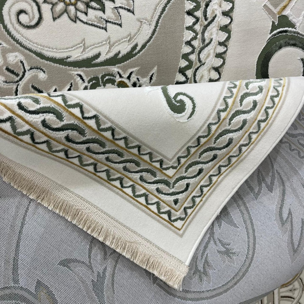 سجاد سفير تركي SRC03A كريم اخضر مقاس 50*80