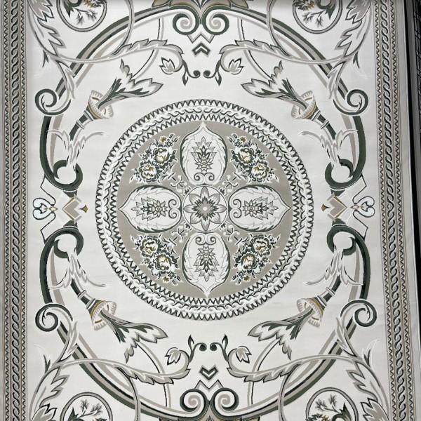 Turkish Safir Rug SRC03A cream green-Size 80*150