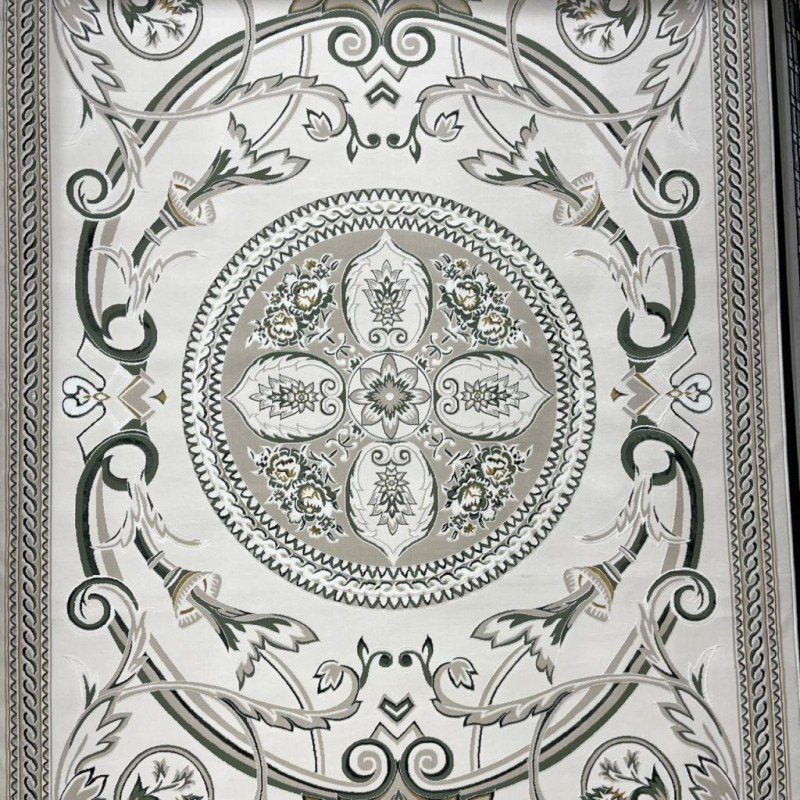 سجاد سفير تركي SRC03A كريم اخضر مقاس 80*150