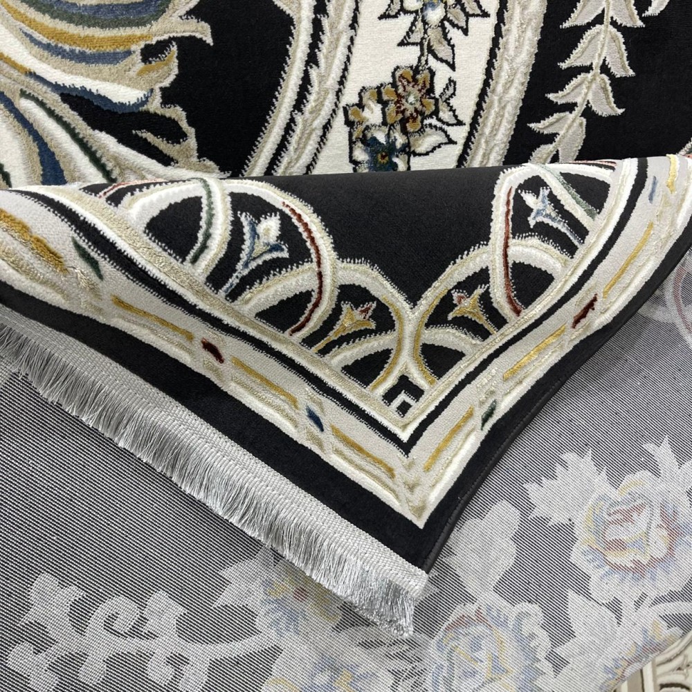 سجاد سفير تركي SRC04A اسود مولتي مقاس 50*80