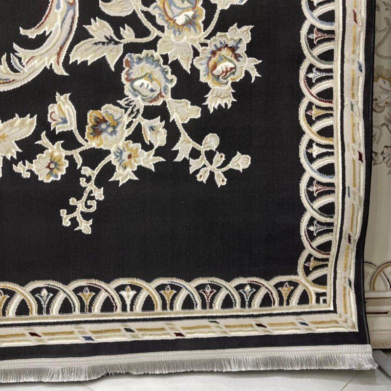 سجاد سفير تركي SRC04A اسود مولتي مقاس 100*200
