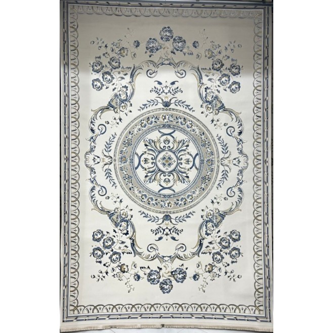 Turkish Safir Rug SRC04A cream blue-Size 150*220