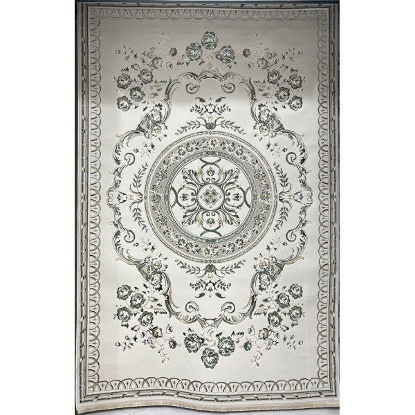Turkish Safir Rug SRC04A cream green-Size 150*220