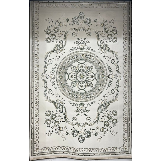 Turkish Safir Rug SRC04A cream green-Size 150*220