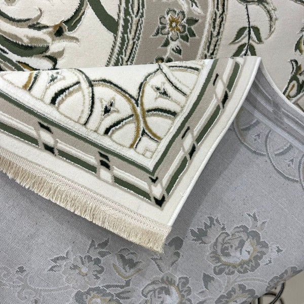 Turkish Safir Rug SRC04A cream green-Size 150*220
