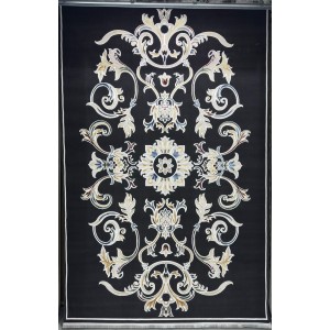 Turkish Safir Rug SRC05A Black Multi-Size 80*150