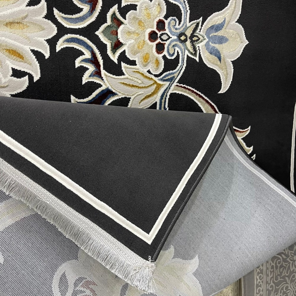 سجاد سفير تركي SRC05A اسود مولتي مقاس 50*80