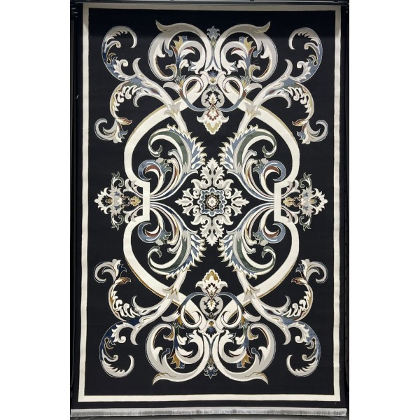 سجاد سفير تركي SRC06A اسود مولتي مقاس 150*220