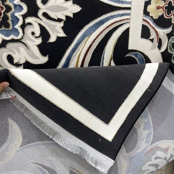 سجاد سفير تركي SRC06A اسود مولتي مقاس 150*220