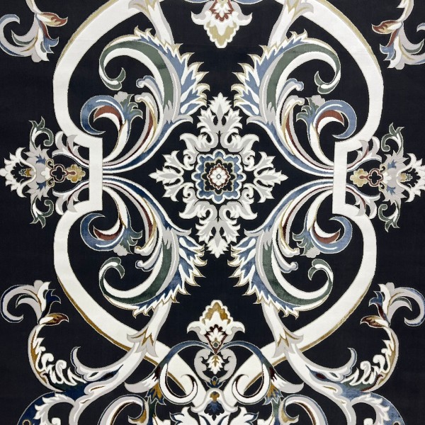سجاد سفير تركي SRC06A اسود مولتي مقاس 150*220
