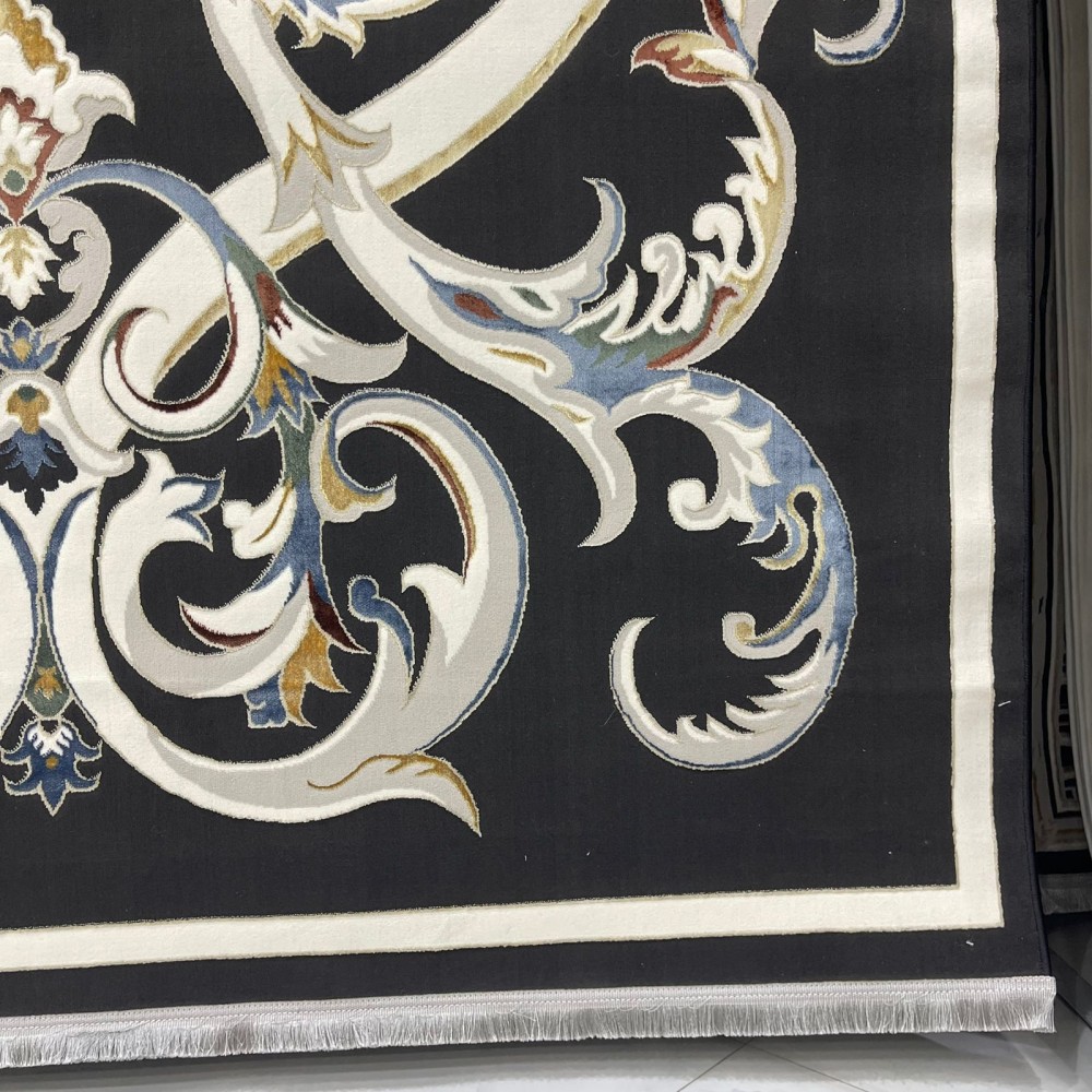 سجاد سفير تركي SRC06A اسود مولتي مقاس 100*300