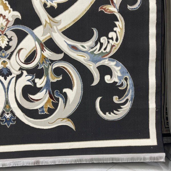 سجاد سفير تركي SRC06A اسود مولتي مقاس 150*220