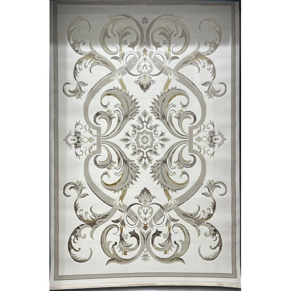 Turkish Safir Rug SRC06A cream beige-Size 100x300