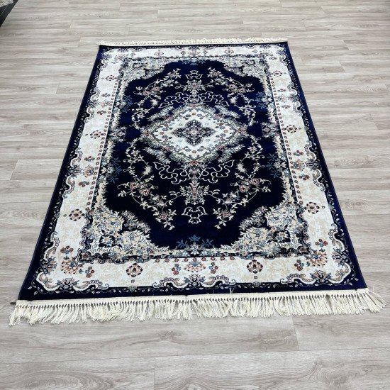 Turkish Super Isfahan Carpet C709A Navy Color Size 400*500