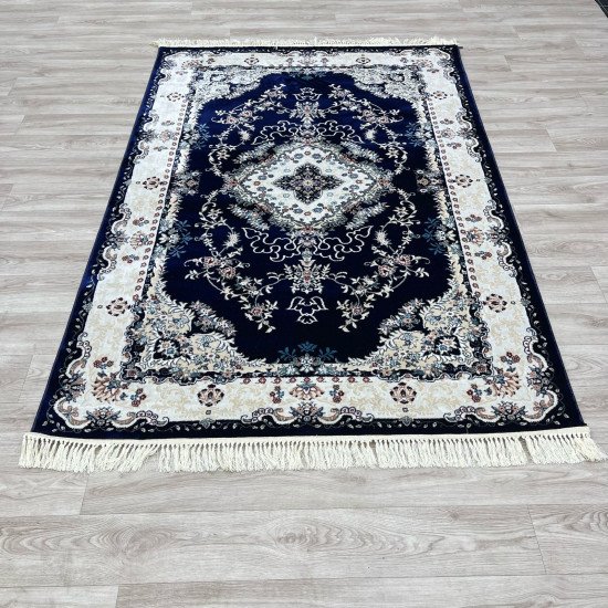 Turkish Super Isfahan Carpet C709A Navy Color Size 400*500