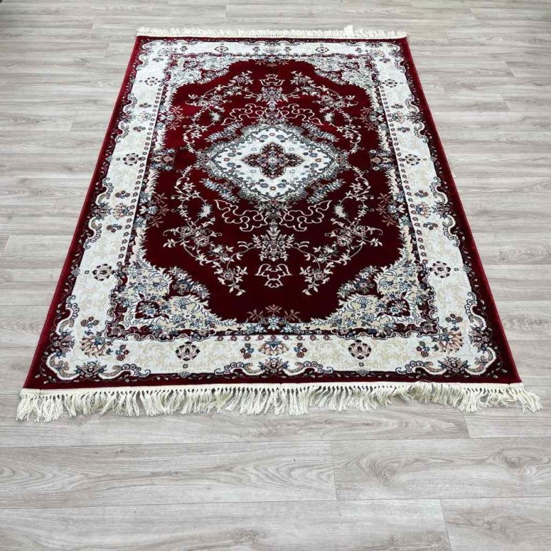 سجاد تركي سوبر اصفهان C709A لون احمر عنابي مقاس 300*500