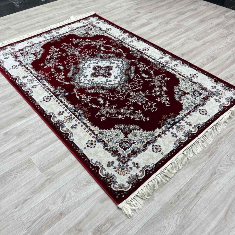 سجاد تركي سوبر اصفهان C709A لون احمر عنابي مقاس 300*500