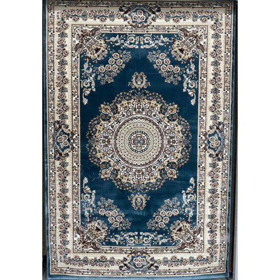 Turkish carpet Super Million 3658D navy color size 100*400