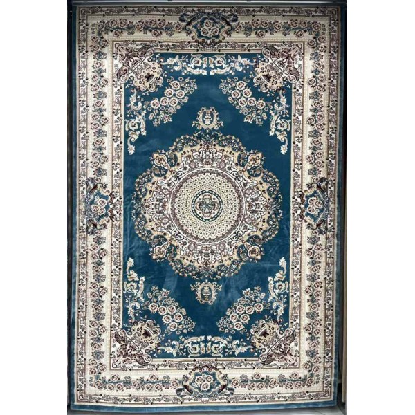 Turkish carpet Super Million 3658D navy color size 150*220