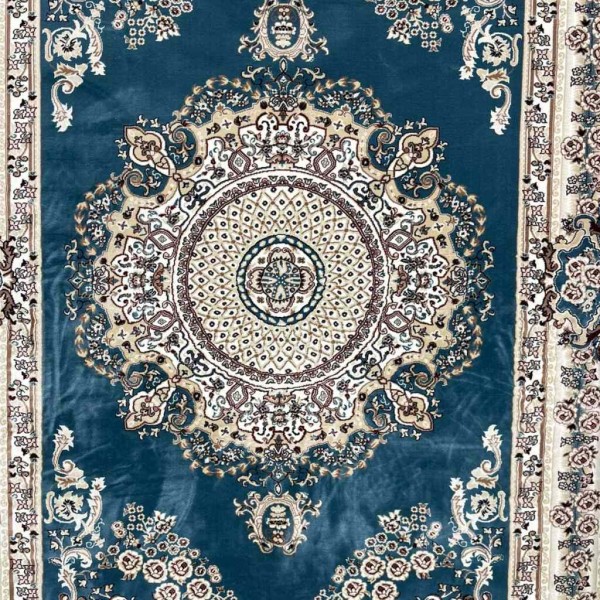 Turkish carpet Super Million 3658D navy color size 150*220