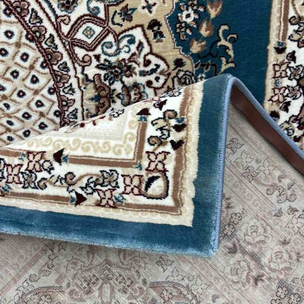 Turkish carpet Super Million 3658D navy color size 150*220