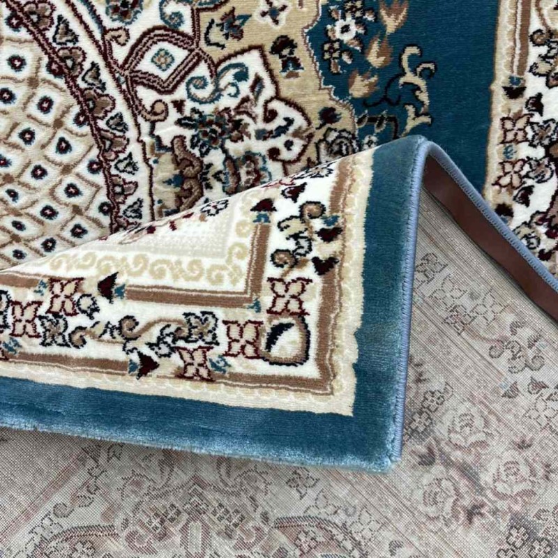 سجاد تركي سوبر مليون 3658D لون سماوي مقاس 50*80