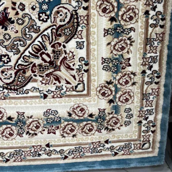 Turkish carpet Super Million 3658D navy color size 150*220