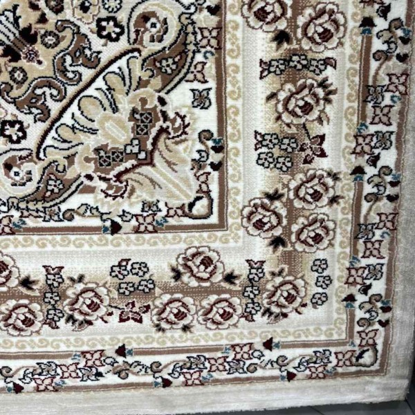 Turkish carpet Super Million 3658D cream color size 400*500