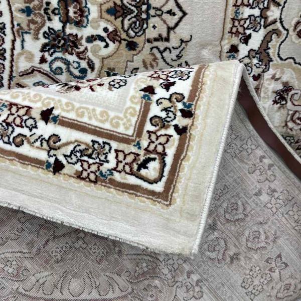 Turkish carpet Super Million 3658D cream color size 400*500