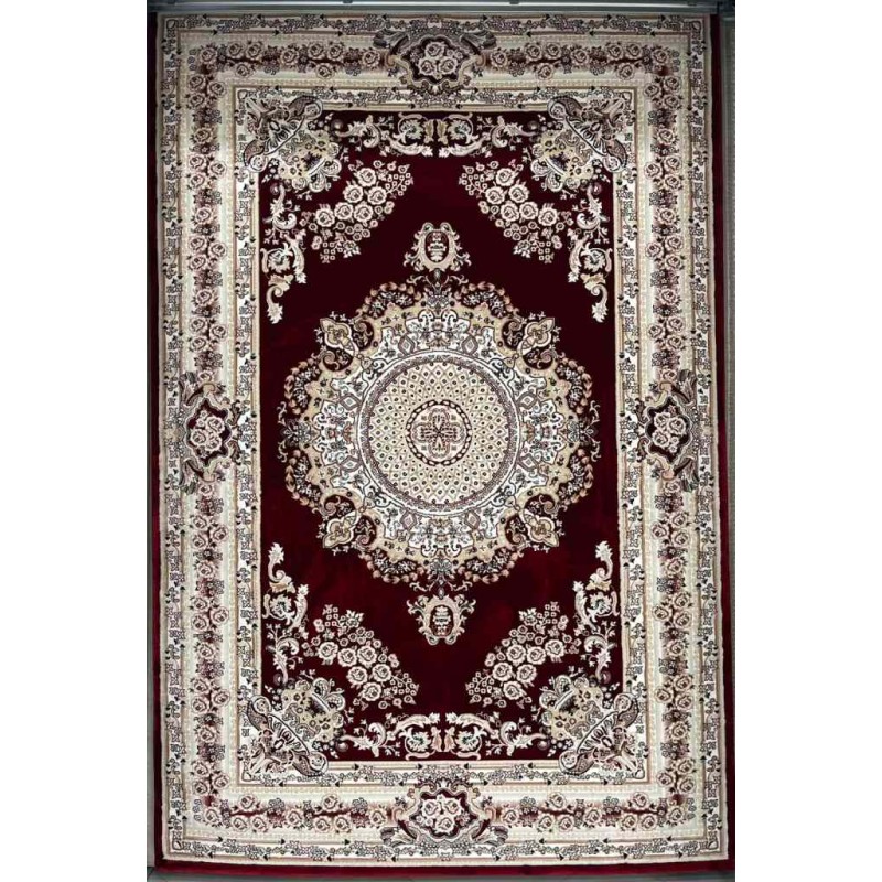 سجاد تركي سوبر مليون 3658D لون عنابي مقاس 500*700