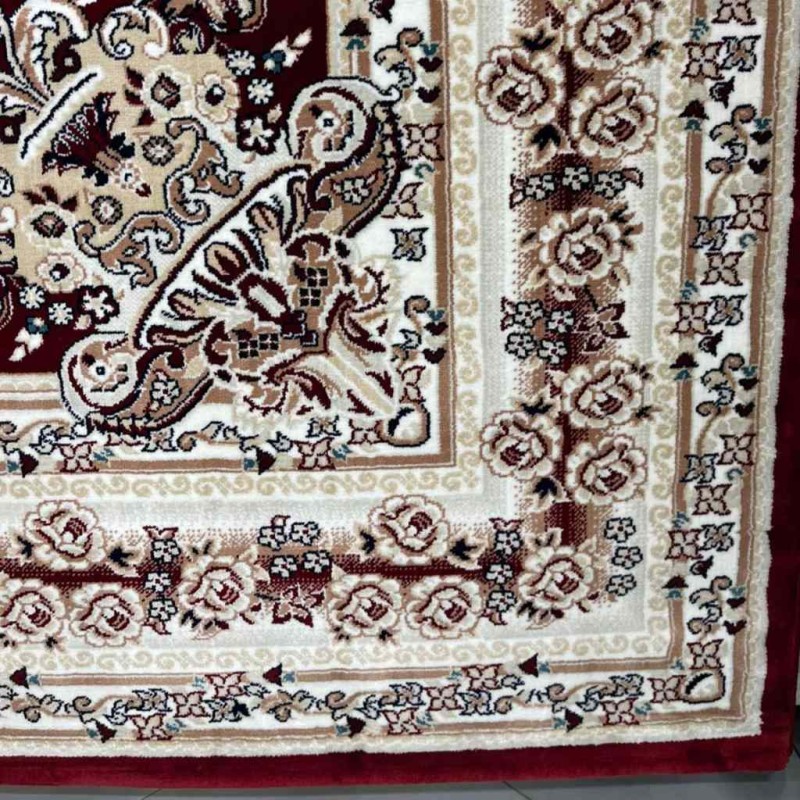سجاد تركي سوبر مليون 3658D لون عنابي مقاس 500*700
