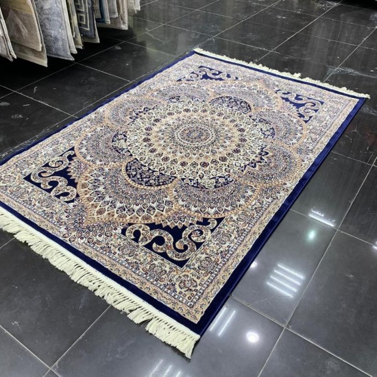 Turkish carpet Isfahan navy