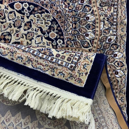 Turkish carpet Isfahan navy