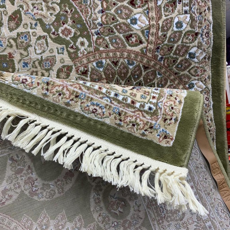 Turkish carpet Isfaha green