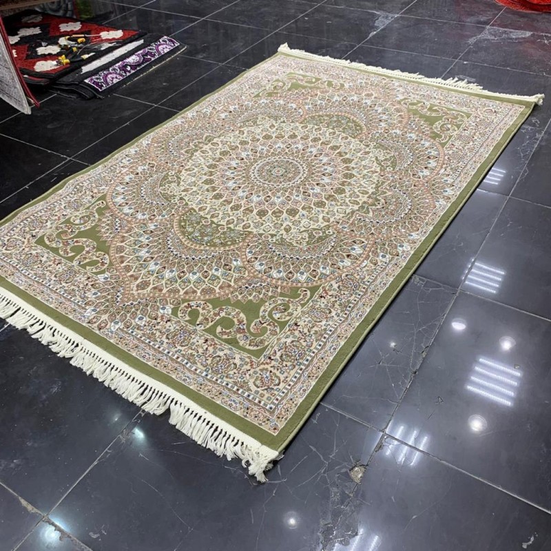 Turkish carpet Isfaha green