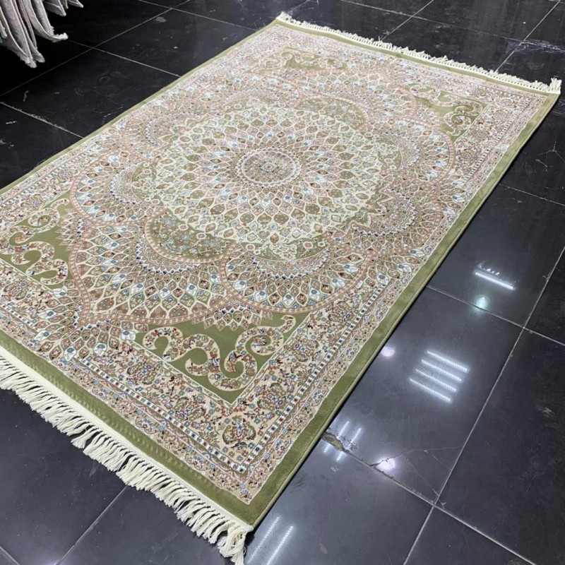 Turkish carpet Isfaha green
