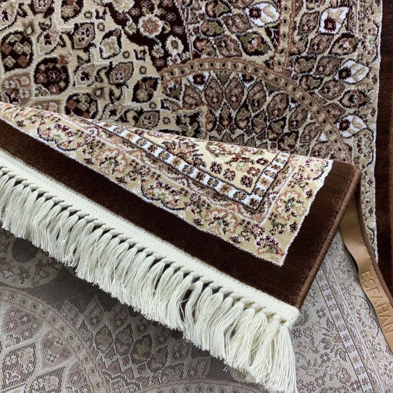 Turkish carpet Isfahan Brown