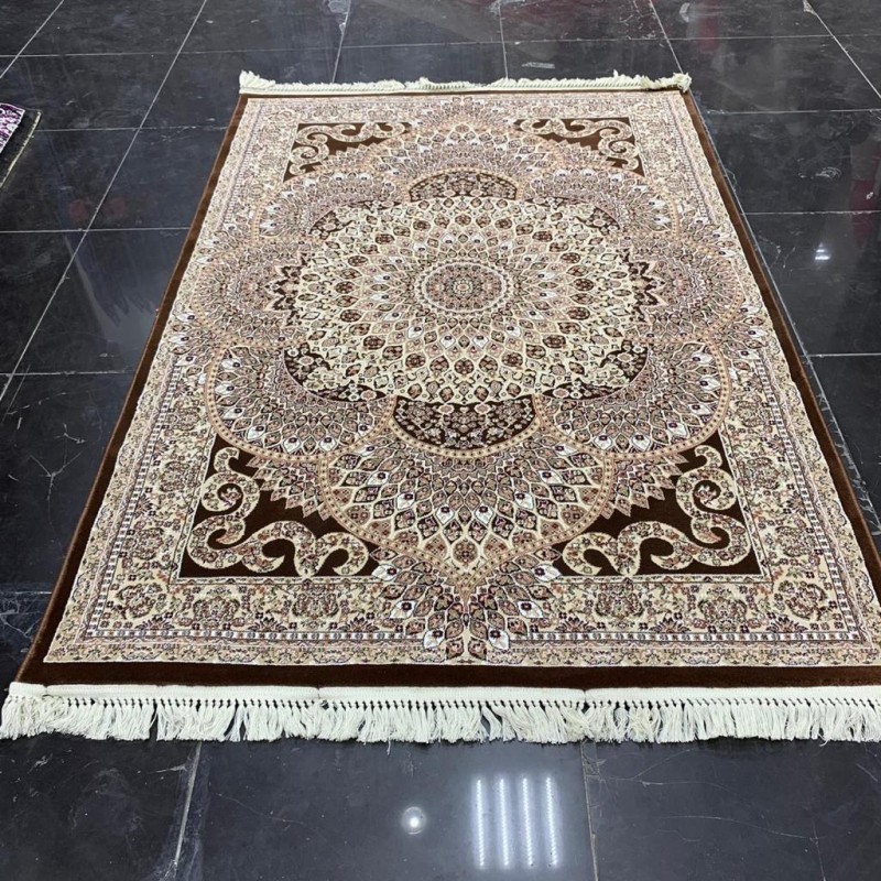 Turkish carpet Isfahan Brown