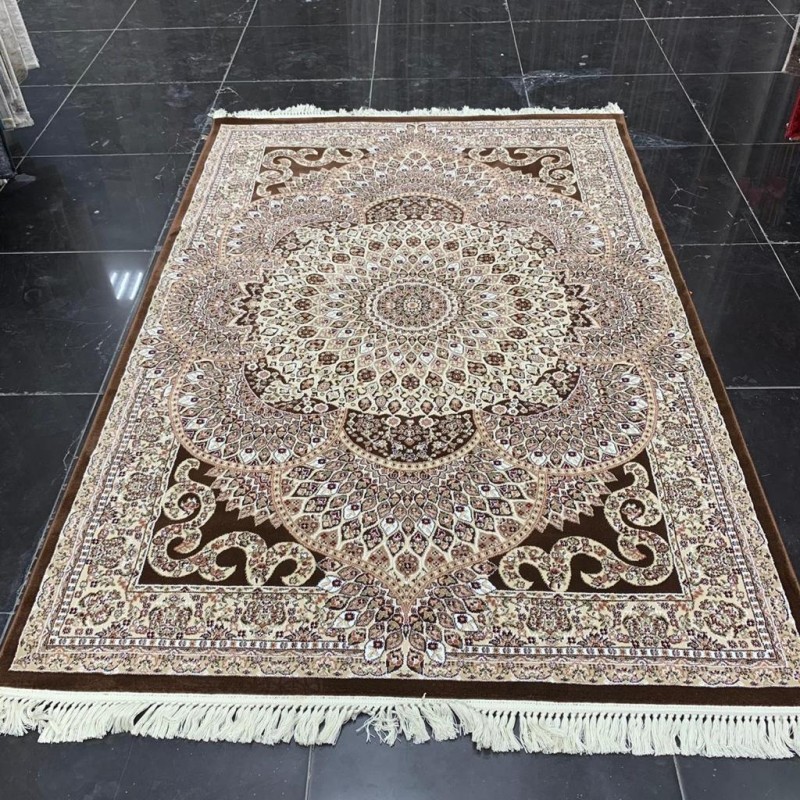 Turkish carpet Isfahan Brown
